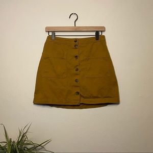 Old Navy High Waisted Button Front Mini Skirt